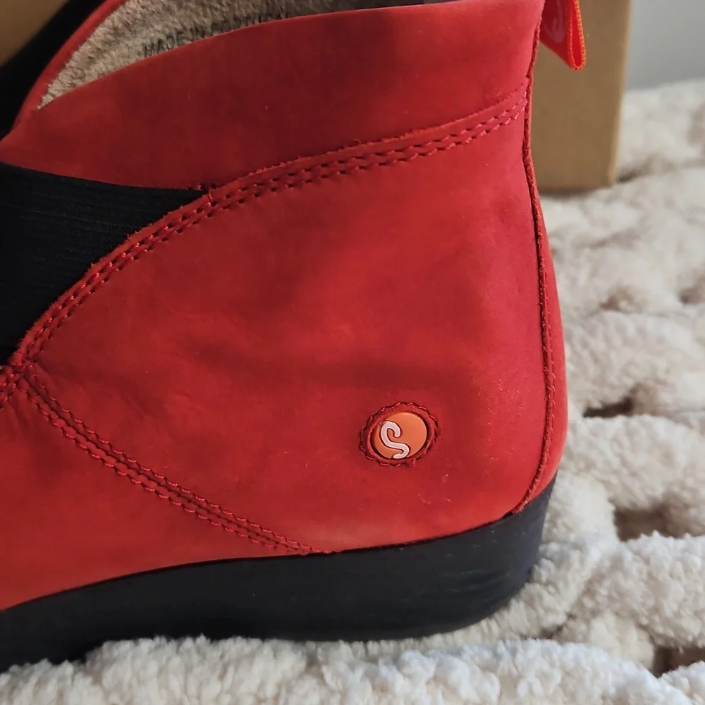 Softinos By Fly London Nubuck Leather Slip On Bootie